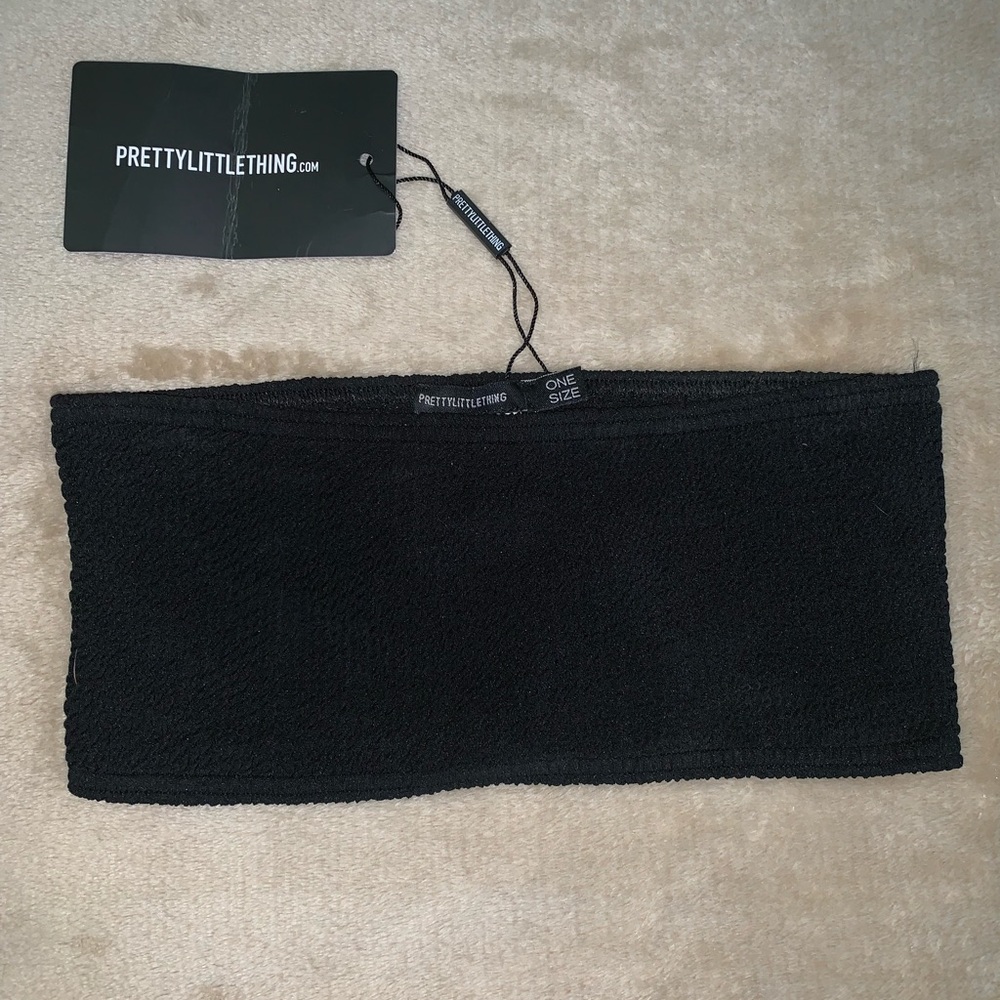 Black Crinkle Bandeau